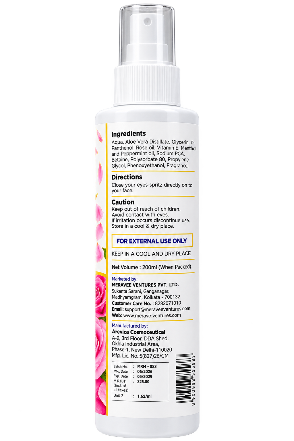 Meravee Rose Face Mist