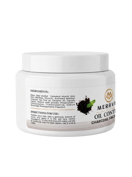 MERAVEE OIL CONTROL CHARCOAL FACE SCRUB